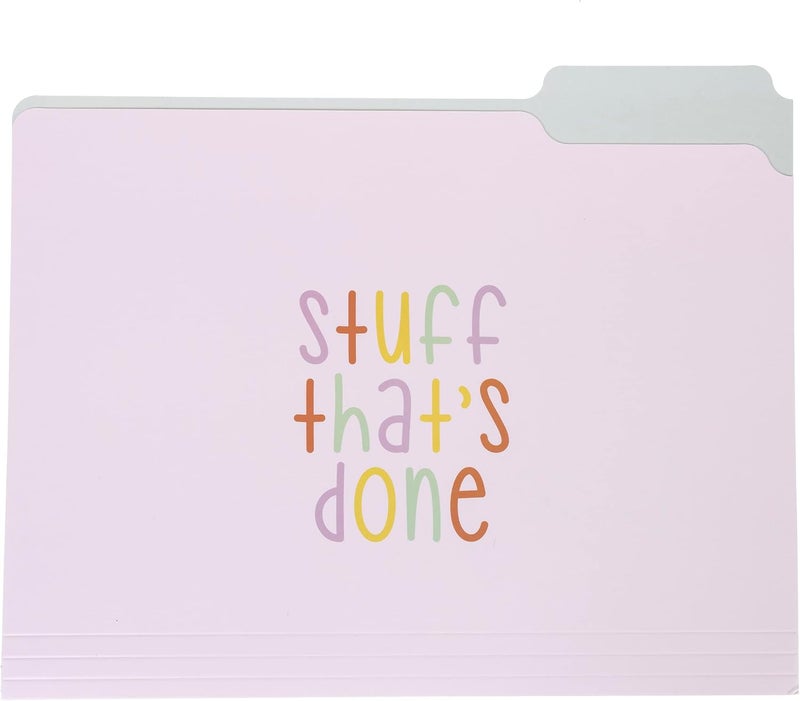 Graphique Designer “Trying My Best” File Folders | Set of 9 (3 Designs) | Letter Size Organizers | Decorative Office Supplies | Durable Coated Cardstock | 1/3-Cut Tabs - Image 5